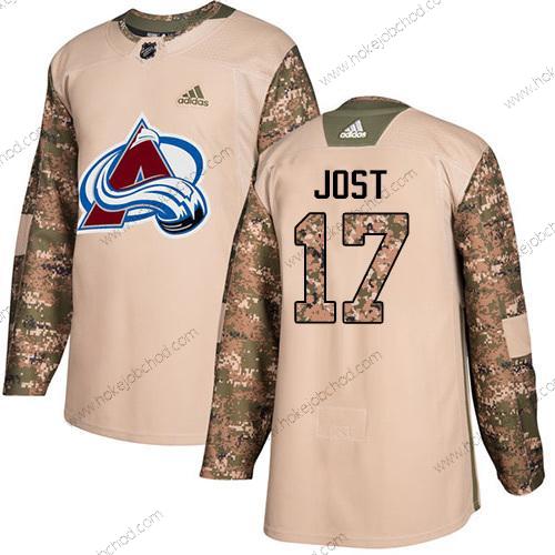 Adidas Muž Colorado Avalanche #17 Tyson Jost Camo Autentické 2017 Veterans Day Sešitý NHL Dres