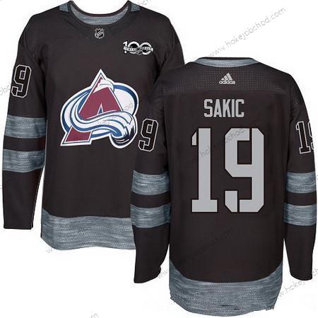 Adidas Muž Colorado Avalanche #19 Joe Sakic Černá 100th Výročí Sešitý NHL 2017 Hokejový Dres