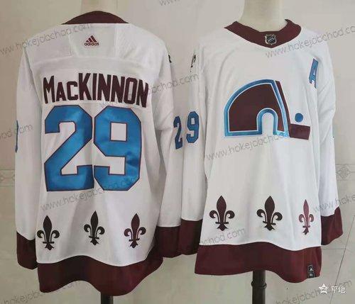 Adidas Muž Colorado Avalanche #29 Nathan Mackinnon Bílý 2020-21 Sešitý NHL Dres