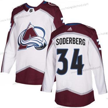 Adidas Muž Colorado Avalanche #34 Carl Soderberg Bílý Venkovní Autentické Sešitý NHL Dres