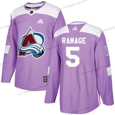 Adidas Muž Colorado Avalanche #5 Rob Ramage Nachový Autentické Bojuje proti rakovině Sešitý NHL Dres