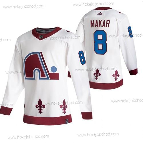 Adidas Muž Colorado Avalanche #8 Cale Makar Bílý 2020-21 Obrácený Retro Náhradní NHL Dres