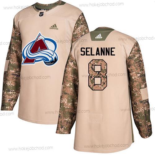 Adidas Muž Colorado Avalanche #8 Teemu Selanne Camo Autentické 2017 Veterans Day Sešitý NHL Dres