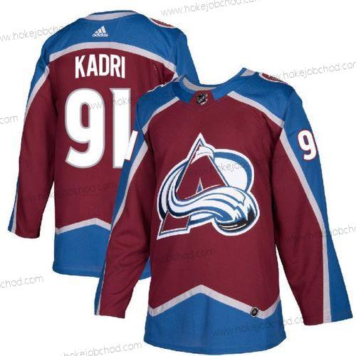 Adidas Muž Colorado Avalanche #91 Nazem Kadri Autentické Domácí Červené Dres