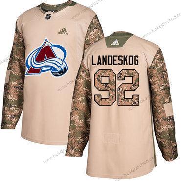 Adidas Muž Colorado Avalanche #92 Gabriel Landeskog Camo Autentické 2017 Veterans Day Sešitý NHL Dres