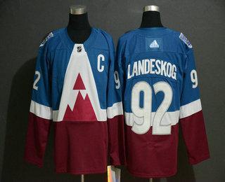 Adidas Muž Colorado Avalanche #92 Gabriel Landeskog Modrý 2020 Stadium Series Sešitý NHL Dres