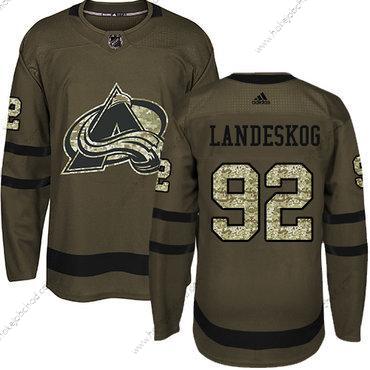 Adidas Muž Colorado Avalanche #92 Gabriel Landeskog Zelená Salute to Service Sešitý NHL Dres