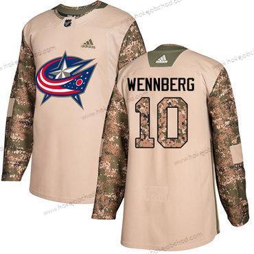 Adidas Muž Columbus Blue Jackets #10 Alexander Wennberg Camo Autentické 2017 Veterans Day Sešitý NHL Dres