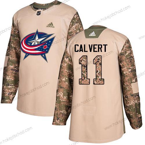 Adidas Muž Columbus Blue Jackets #11 Matt Calvert Camo Autentické 2017 Veterans Day Sešitý NHL Dres