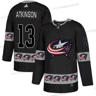 Adidas Muž Columbus Blue Jackets #13 Cam Atkinson Černá Tým Logos Dres