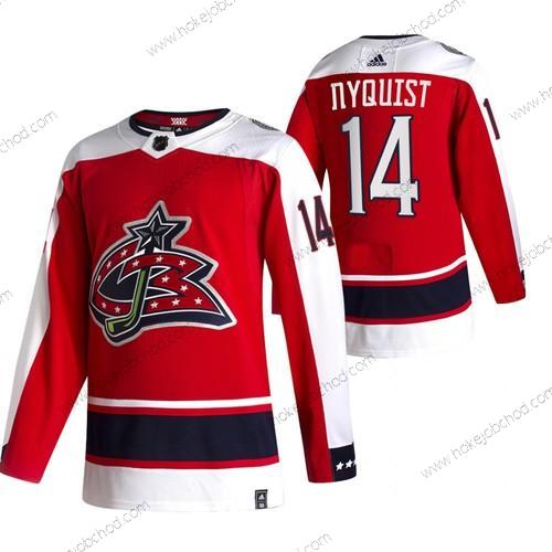 Adidas Muž Columbus Blue Jackets #14 Gustav Nyquist Červené 2020-21 Obrácený Retro Náhradní NHL Dres