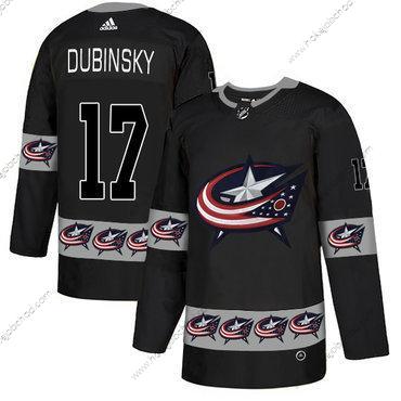 Adidas Muž Columbus Blue Jackets #17 Brandon Dubinsky Černá Tým Logos Dres