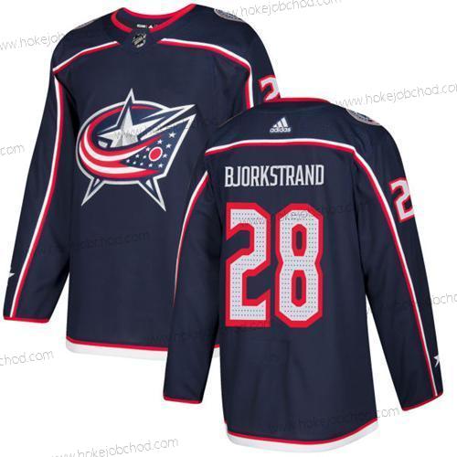 Adidas Muž Columbus Blue Jackets #28 Oliver Bjorkstrand Námořnictvo Modrý Domácí Autentické Sešitý NHL Dres