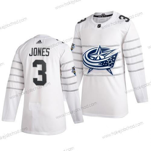 Adidas Muž Columbus Blue Jackets #3 Seth Jones Bílý 2020 NHL All-Star Game Dres