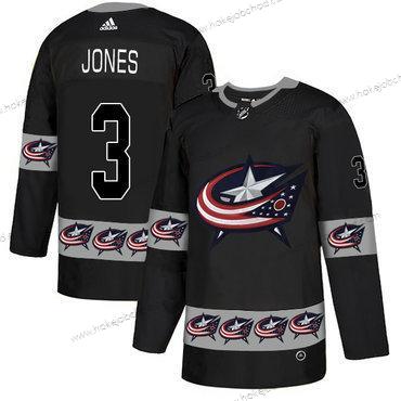 Adidas Muž Columbus Blue Jackets #3 Seth Jones Černá Tým Logos Dres