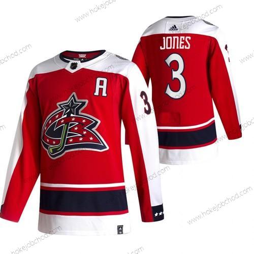 Adidas Muž Columbus Blue Jackets #3 Seth Jones Červené 2020-21 Obrácený Retro Náhradní NHL Dres