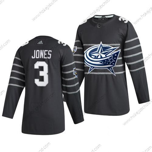 Adidas Muž Columbus Blue Jackets #3 Seth Jones Šedá 2020 NHL All-Star Game Dres