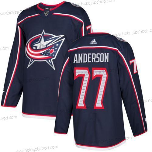 Adidas Muž Columbus Blue Jackets #77 Josh Anderson Námořnictvo Modrý Domácí Autentické Sešitý NHL Dres