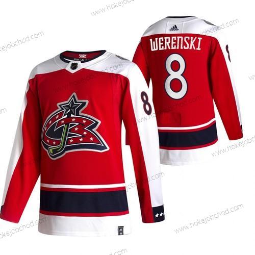 Adidas Muž Columbus Blue Jackets #8 Zach Werenski Červené 2020-21 Obrácený Retro Náhradní NHL Dres