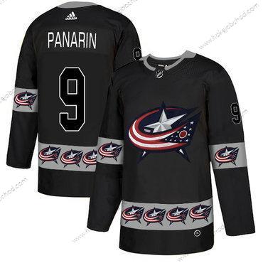 Adidas Muž Columbus Blue Jackets #9 Artemi Panarin Černá Tým Logos Dres