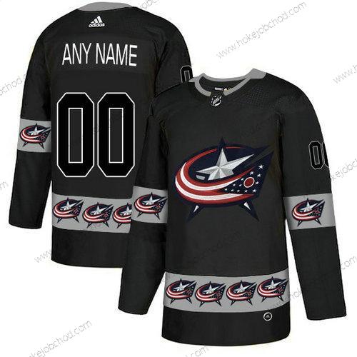 Adidas Muž Columbus Blue Jackets Přizpůsobené Černá Tým Logos Dres