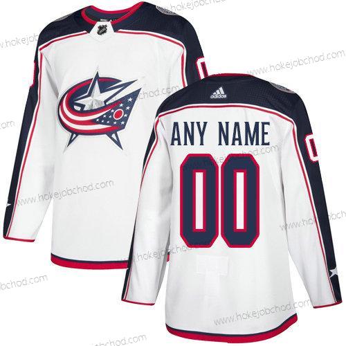 Adidas Muž Columbus Blue Jackets Přizpůsobené NHL Autentické Bílý Dres