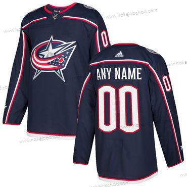 Adidas Muž Columbus Blue Jackets Přizpůsobené Námořnictvo Modrý Domácí Sešitý NHL Hokejový Dres