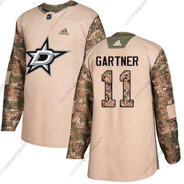 Adidas Muž Dallas Stars #11 Mike Gartner Camo Autentické 2017 Veterans Day Sešitý NHL Dres