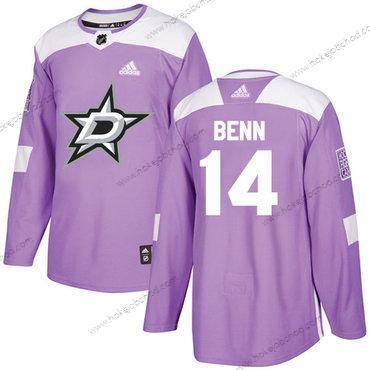 Adidas Muž Dallas Stars #14 Jamie Benn Nachový Autentické Bojuje proti rakovině Sešitý NHL Dres