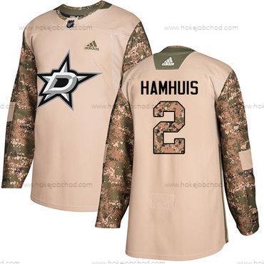 Adidas Muž Dallas Stars #2 Dan Hamhuis Camo Autentické 2017 Veterans Day Sešitý NHL Dres