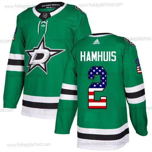 Adidas Muž Dallas Stars #2 Dan Hamhuis Zelená Domácí Autentické USA Flag Sešitý NHL Dres