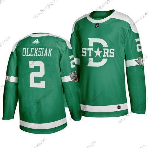 Adidas Muž Dallas Stars 2 Jamie Oleksiak Zelená 2020 Zimní Klasický Dres