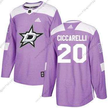 Adidas Muž Dallas Stars #20 Dino Ciccarelli Nachový Autentické Bojuje proti rakovině Sešitý NHL Dres