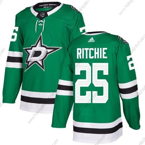 Adidas Muž Dallas Stars #25 Brett Ritchie Zelená Domácí Autentické Sešitý NHL Dres