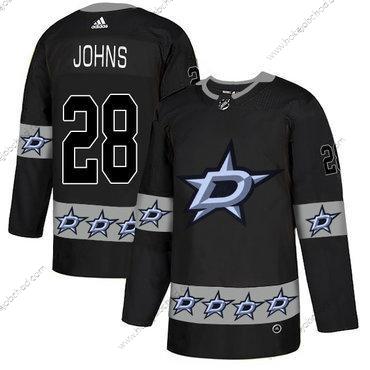 Adidas Muž Dallas Stars #28 Stephen Johns Černá Tým Logos Dres