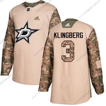 Adidas Muž Dallas Stars #3 John Klingberg Camo Autentické 2017 Veterans Day Sešitý NHL Dres