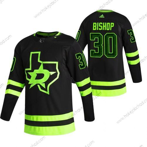 Adidas Muž Dallas Stars #30 Ben Bishop Černá 2020-21 Obrácený Retro Náhradní NHL Dres