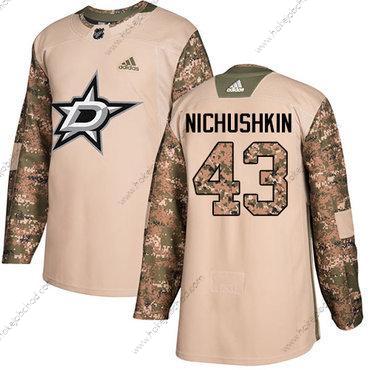 Adidas Muž Dallas Stars #43 Valeri Nichushkin Camo Autentické 2017 Veterans Day Sešitý NHL Dres