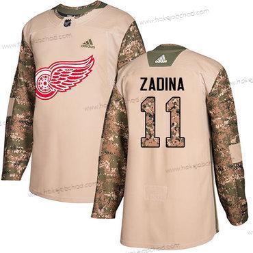 Adidas Muž Detroit Red Wings #11 Filip Zadina Autentické Veterans Day Tréninkový Camo Dres