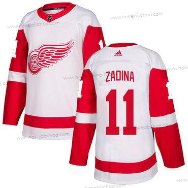 Adidas Muž Detroit Red Wings #11 Filip Zadina Bílý Autentické NHL Dres