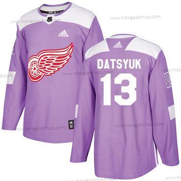 Adidas Muž Detroit Red Wings #13 Pavel Datsyuk Nachový Autentické Bojuje proti rakovině Sešitý NHL Dres