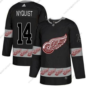 Adidas Muž Detroit Red Wings #14 Gustav Nyquist Černá Tým Logos Dres