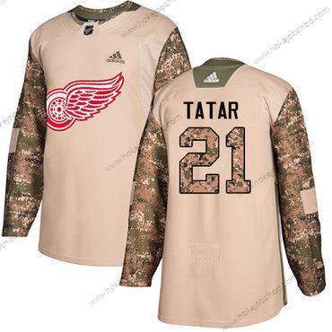 Adidas Muž Detroit Red Wings #21 Tomas Tatar Camo Autentické 2017 Veterans Day Sešitý NHL Dres