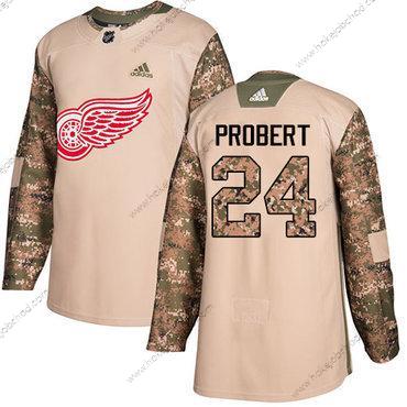 Adidas Muž Detroit Red Wings #24 Bob Probert Camo Autentické 2017 Veterans Day Sešitý NHL Dres