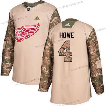 Adidas Muž Detroit Red Wings #4 Gordie Howe Camo Autentické 2017 Veterans Day Sešitý NHL Dres