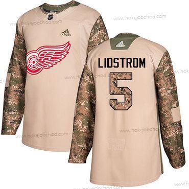 Adidas Muž Detroit Red Wings #5 Nicklas Lidstrom Camo Autentické 2017 Veterans Day Sešitý NHL Dres