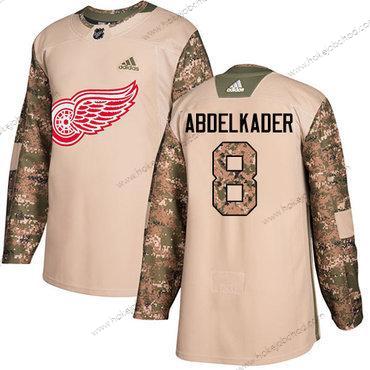 Adidas Muž Detroit Red Wings #8 Justin Abdelkader Camo Autentické 2017 Veterans Day Sešitý NHL Dres