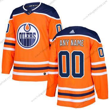 Adidas Muž Edmonton Oilers Přizpůsobené Oranžová Domácí Autentické Sešitý NHL Dres