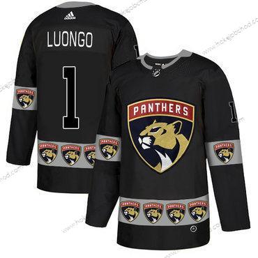 Adidas Muž Florida Panthers #1 Roberto Luongo Černá Tým Logos Dres