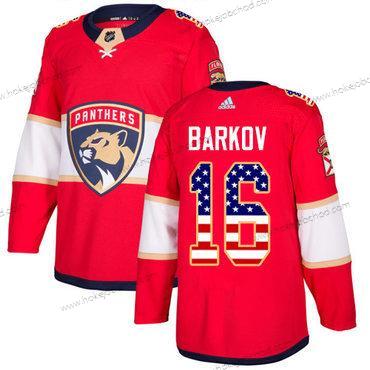 Adidas Muž Florida Panthers #16 Aleksander Barkov Červené Domácí Autentické USA Flag Sešitý NHL Dres